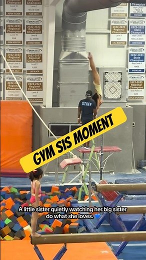 Gymnastics through her eyes🥹 Throwback to little sister watching big sister on bars🤍 #gymnasts