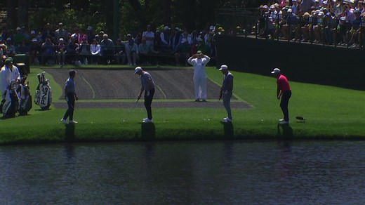 883K views · 6.3K reactions | The Canadian foursome of Mike Weir, Taylor Pendrith, Nick Taylor and Corey Conners participate in the Masters tradition of skipping balls across the pond on No. 16. #themasters | Masters Tournament | Facebook