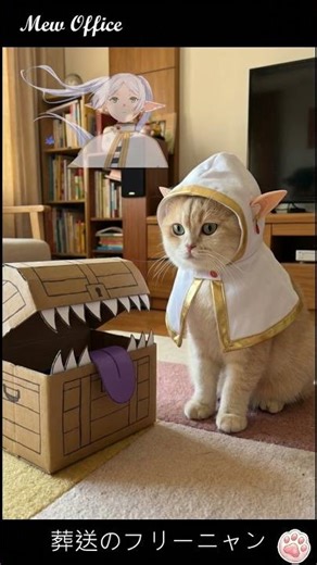 葬送的芙莉喵 葬送のフリーニャン Frieren #mewoffice #catcostume #frieren #cat #貓奴 #動漫迷因 #猫コスプレ