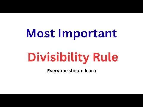 Most important Divisibility rule#maths #education #mathstricks