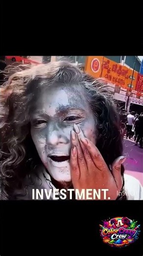 Don't miss the end! Holi celebration surprises 🌈 #holi #shortsfeed #color