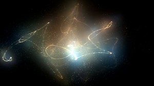 Particles, Golden, Motion. Free Stock Video