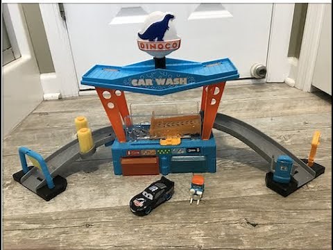Disney Cars Color Changers Dinoco Carwash Set Review and Test