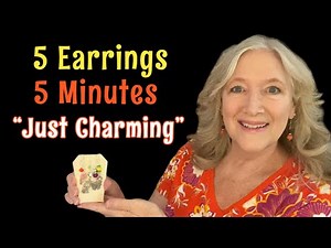 Make 5 EARRINGS 5 MINUTE Fun Upcycled CHARM Beaded Earrings | Beginner Jewelry Making DIY