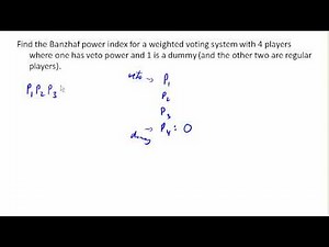 Banzhaf power if you know a player has veto