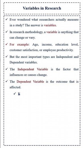 Variables in Research Explained | Independent & Dependent Variables | Research Methodology Shorts