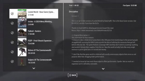FALLOUT 4 METRO LOAD ORDER FOR XBOX [150 MODS]