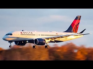 Delta's FIRST Airbus A220-100 (CS100) in action in Montreal- Mirabel (YMX/CYMX)