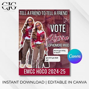 Customizable Text Message Homecoming Flyer: Campaign Flyer Template (canva) - Etsy