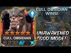 5 Star Cull Obsidian First Look Gameplay - Unawakened God Tier?!? - Marvel Contest of Champions