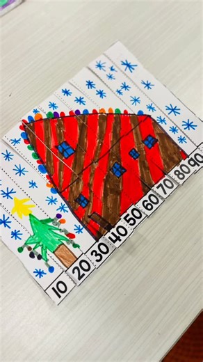 Tiffany • 1st Grade Teacher on Instagram: "My first graders loved creating their own counting-by-10s puzzles today! 🎄✨ They designed holiday-themed pictures, cut them apart, and now these beauties are headed straight into our math stations for a festive activity."