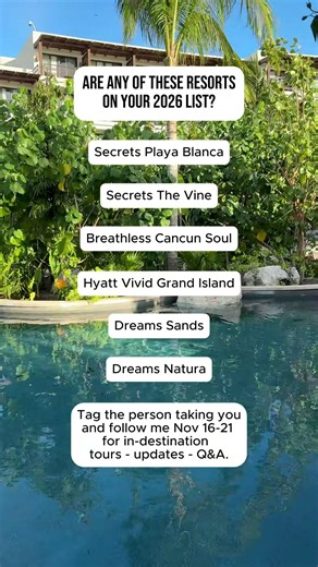  I'm going to the Mexican Caribbean! I’ll be exploring Hyatt’s best ️ beaches,  pools,  dining,  rooms & more. Follow now & share to join the journey and get first-hand inspo for your 2026 dream vacation ✈️ #travel #cancun #mexico #AllInclusive #honeymoon | Janice Pearson - The Travel Agent Next Door | Facebook