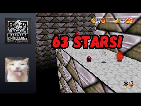 Hardcore 100 Star Attempt (63 Stars) - Iron Mario 64