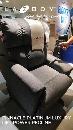 Pinnacle Platinum Luxury Lift Power Recline XR by La-Z-Boy Our best-selling Pinnacle is a must have for family-friendly, casual living. It has an easy going style featuring big, padded back with channel tufting, comfortable seat, and soft, rolled, padded arms that will make your home the best place to unwind while the chaise seat and leg-rest cradle your body in a continuous zone of comfort. Learn More: https://la-z-boyphilippines.com/products/pinnacle-platinum-luxury-lift-power-recliner Visit o