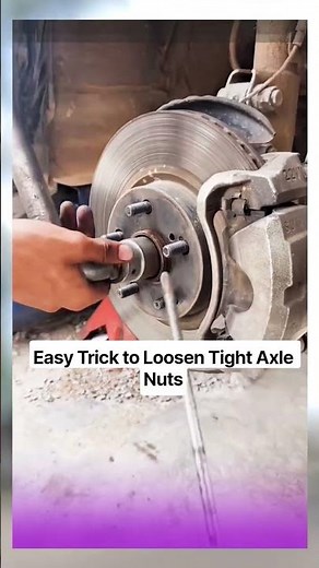 Easy Trick to Loosen Tight Axle Nuts #shorts #tips #mechanic