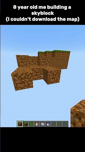 POV: You can’t download maps so you build your own Skyblock #minecraft #shorts #nostalgia