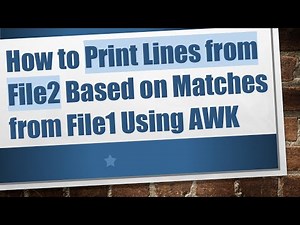 How to Print Lines from File2 Based on Matches from File1 Using AWK
