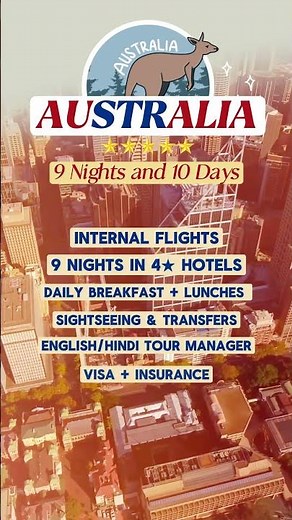 Australia Tour Package 2025 | 9 Nights 10 Days Holiday Trip | Best Package#australia #travel