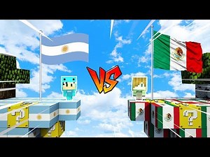 ISLA de ARGENTINA VS ISLA de MÉXICO 🇦🇷🌴🇲🇽 MINECRAFT BEBE MILO Y VITA ISLA VS ISLA