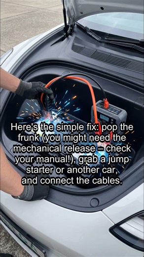 Tesla 12V Battery Dead? Quick DIY Fix! #shorts #tesla #diy