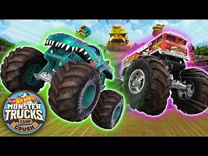Epic Camp Crush Monster Truck Adventures! + More Cartoons for Kids | Hot Wheels