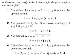 In Exercises 1-4, verify Stokes's theorem for the given surface... | Filo