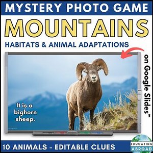 Mountain Animal Adaptations and Habitats | Mystery Photo Science Game