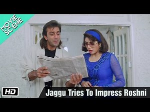 Jaggu Tries To Impress Roshni - Movie Scene - Gumrah - Sanjay Dutt, Sridevi