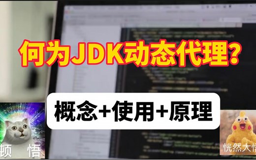 Java中的JDK动态代理详解，听这一个视频就够了。概念 使用 原理。带你面试手撕面试官。