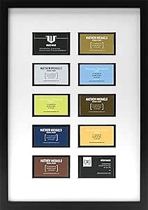 MASTERPIECE FRAMING + IMAGING Business Card Display Frame (10 Cards, Black Frame)