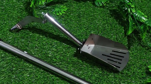 Moxweyeni Gutter Cleaning Tools Gutter Scoop for Removing Leaves and Debris from Roof, Clean Shovel for Garden Ditch Villas, Easy Remove Leaves Debris, Fits Standard Telescopic Rod (Rod Not Included)