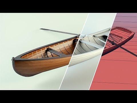 Modelling row boat in 1 hour - 3ds max tutorial(no sound)