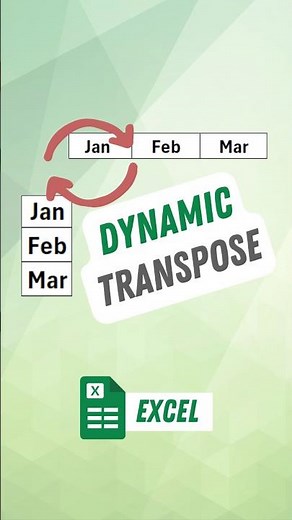 How to Transpose in Excel (Dynamic Function) | Rows to Columns