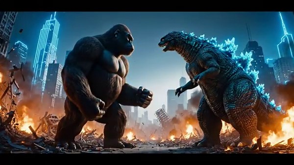 Godzilla vs Kong Full Fight – Explosive Hyperrealistic Cinematic Scene