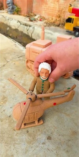 Helicopter pulling truck My rural life My rural life Handicraft Recording my rural life