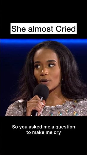 Such genuine answer that she almost cried! #missworld2019