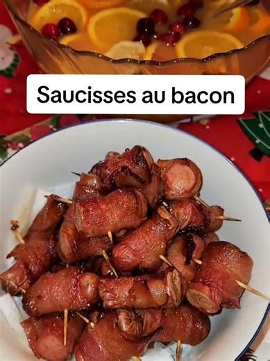 Saucisses au bacon Un classique des temps des fêtes ! #saucisse #sausage #bacon #recettefacile #easyrecipe #craving