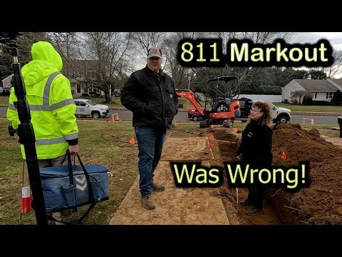 How we Dig around Utility Lines with Air for a Large Yard Drainage Project - part 3 of 4