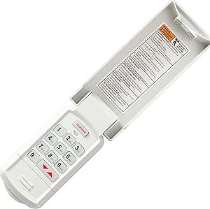 Garage Door Opener Wireless Keyless Keypad Compatible with Genie Overhead Intelli Code Openers Entry Keyboard 37332R GK-BX OKP-BX GK-R Backlit GWKP, GWK-IC, White, 1 Pack