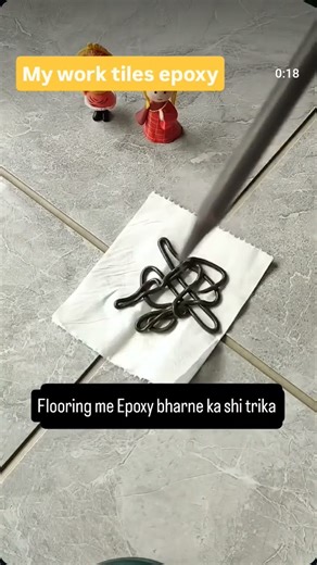 how to apply grout tails Epoxy