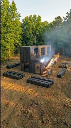 I Turned 3 Rusty Containers into a Cozy Dream Cabin! 🤯