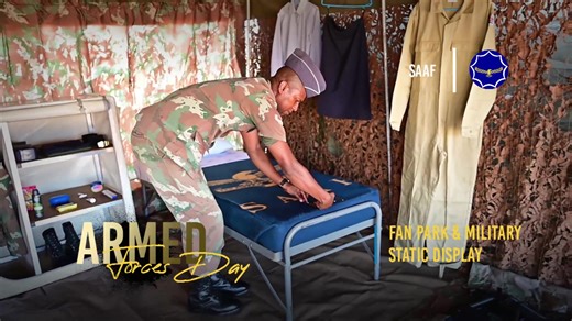 WATCH || Armed Forces Day 2026 || Fan Park and Military Static Display || SA Air Force || Air Commander || Colonel R. Molebaloa. Information and Footage by SA Air Force. #SANDF #SAAirForce #FreeTheEagle #ArmedForcesDay2026 #FanPark2026 #SAMilitaryStaticDisplay2026 https://www.facebook.com/ThulamelaM | SA National Defence Force