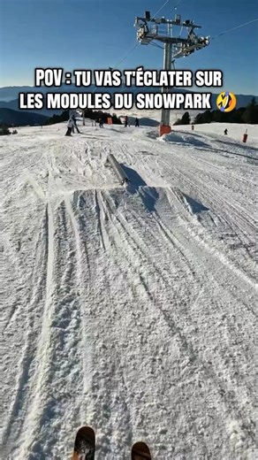 POV : Tu vas t'éclater en ski sur les modules du snowpark #ski #fail #funny #snow #winter #fyp #fun