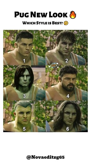 Pug from She-Hulk 💇‍♂️ Gets 6 New Hairstyles – Which One Is Best?