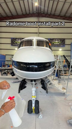 FLEX AERO PAINTING & INTERIOR on Instagram: "Installing the radome boot on an Astra Jet. Boot was pre-cut off the aircraft to ensure accuracy. Reduces risk. Improves finish. This is process over speed. . 30+ years in the craft. No shortcuts. . #aircraftpainting #AviationProcess #AircraftCare #flexaeropainting"