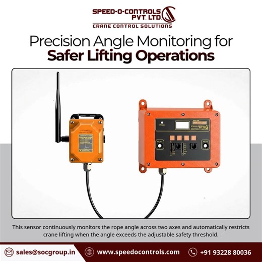 Smarter Safety for Modern Crane Operations Introducing the Angle Limit Sensor, a precision-engineered safety device designed to prevent unsafe lifting conditions and protect both equipment and operators. This sensor continuously monitors the rope angle across two axes and automatically restricts crane lifting when the angle exceeds the adjustable safety threshold. By stopping unsafe lifting operations before they become hazardous, it significantly improves operational safety and reduces accident