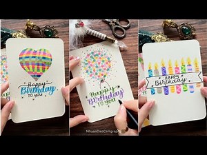 Top 5 Creative Birthday Card Ideas ♥️ | DIY Birthday Card | NhuanDaoCalligraphy