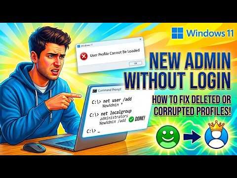 Fix Admin User Profile Deleted or Corrupted Without Login to Windows 11