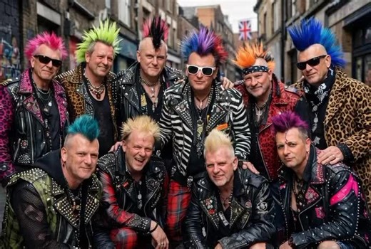 punk rockers rocking in the street. #punk #rertro #viralvideos #dance #fashion