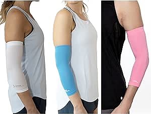 Copper Compression Copper + Zinc Elbow Sleeve. Guaranteed Best Elbow Brace with Infused Support for Workouts, Golfers & Tennis Elbow, Arthritis, Tendonitis. Fit for Men and Women (White - Medium)